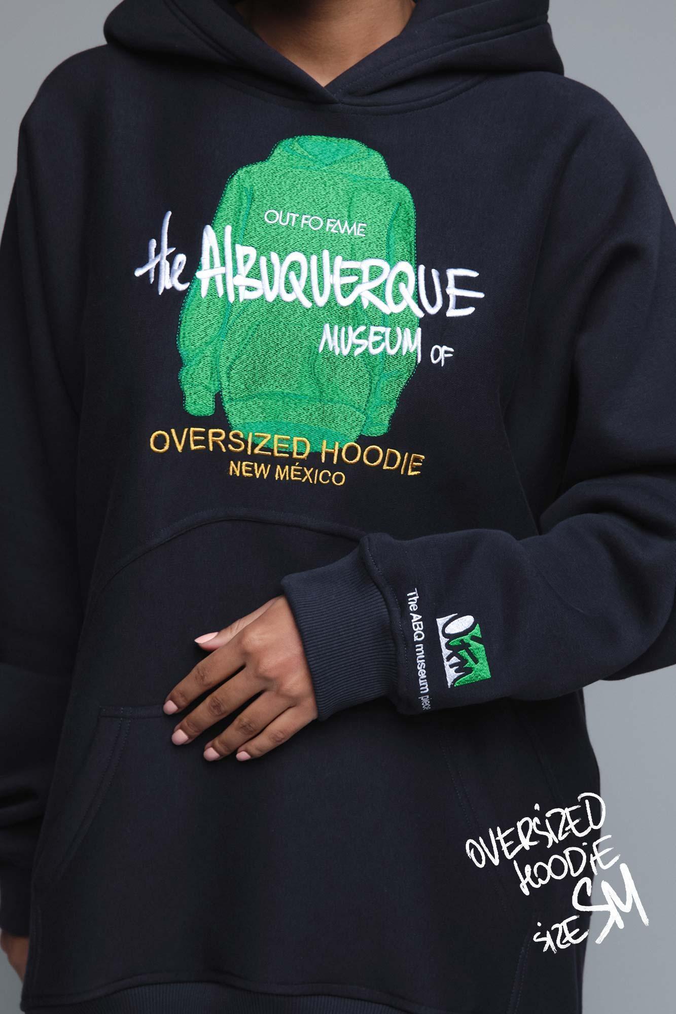 Oversize унисекс графитовое худи OUT FO FAME