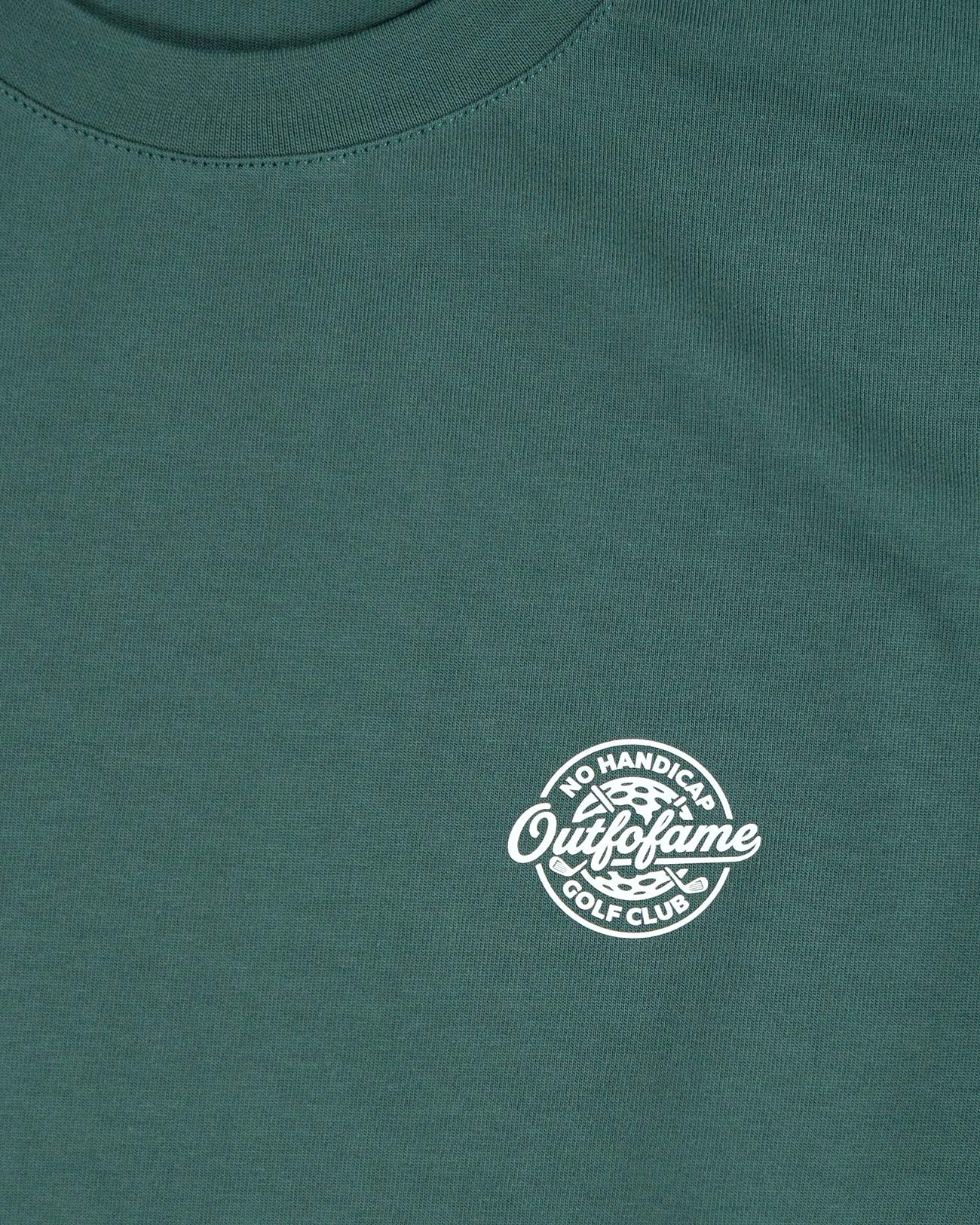 Зелёная хлопковая футболка Out Fo Fame в стиле vintage golf с принтом 19 Hole Green