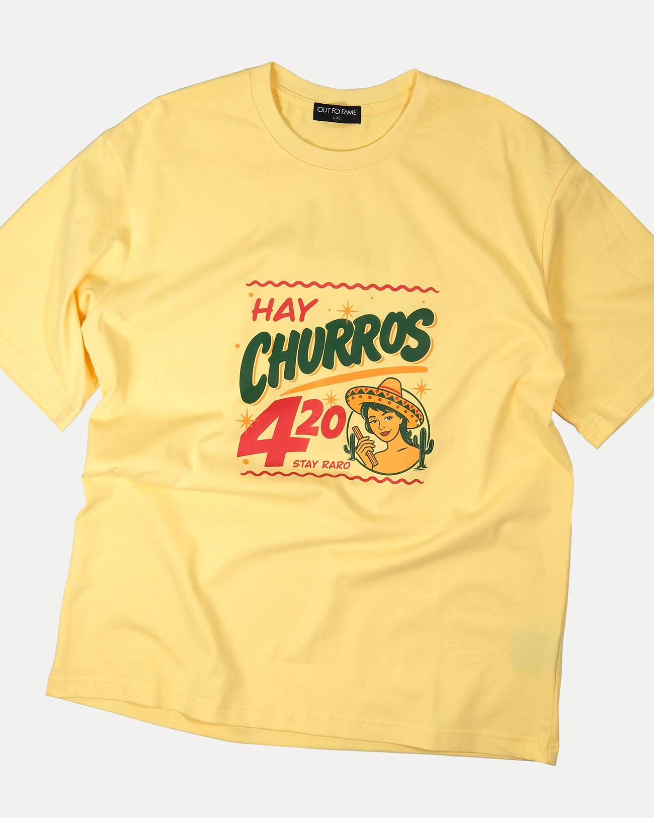Футболка желтая Churros OUT FO FAME