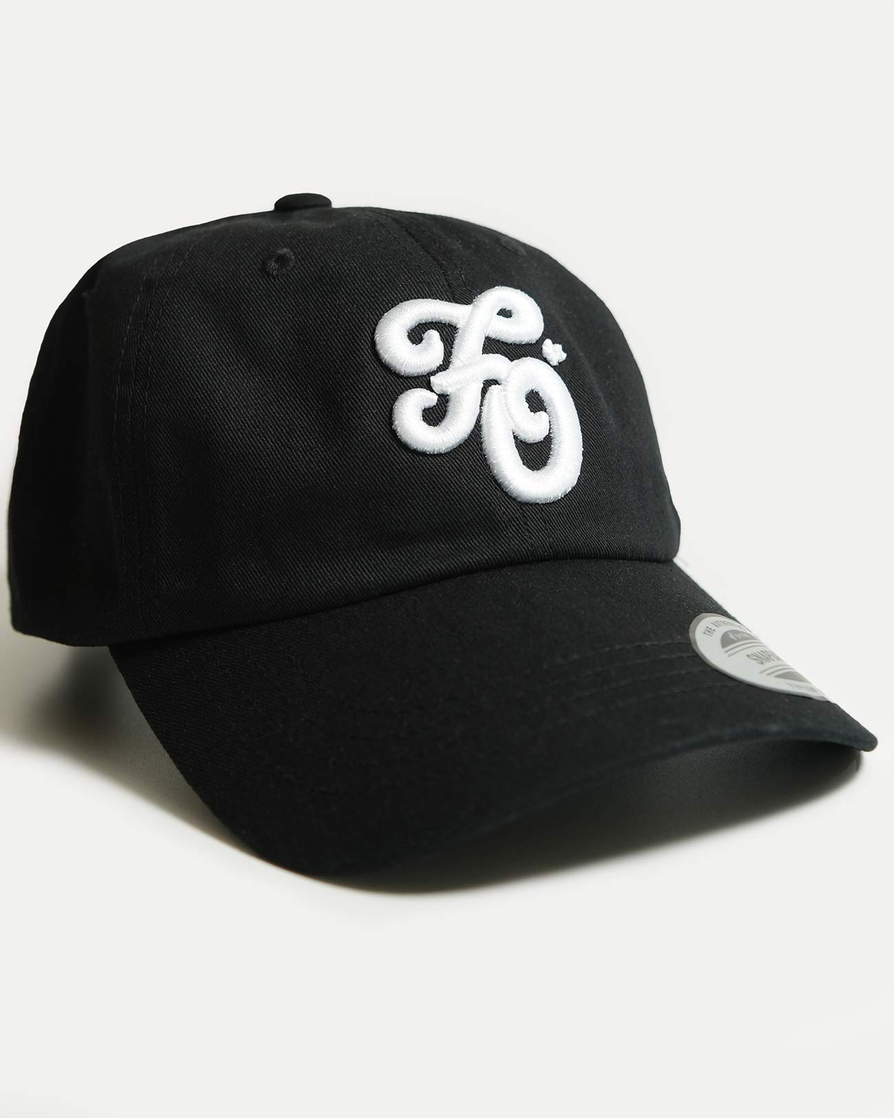 Классическая черная бейсболка Dad Hat OUT FO FAME с белой вышивкой FO Golf Club