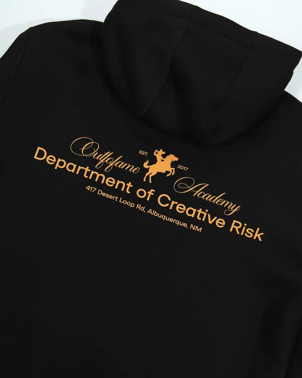 Черная зип-худи с большим желтым принтом на спине в стиле y2k