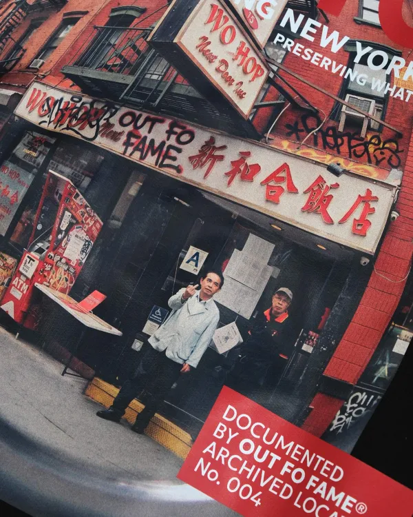 Черное оверсайз худи Out Fo Fame Chinatown на молнии с уличным дизайном