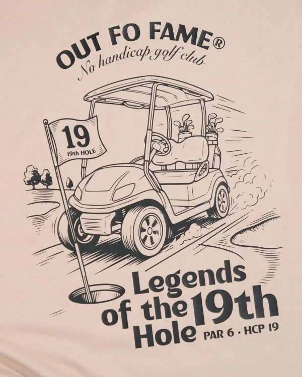Бежевая футболка GOLF CLUB от OUT FO FAME