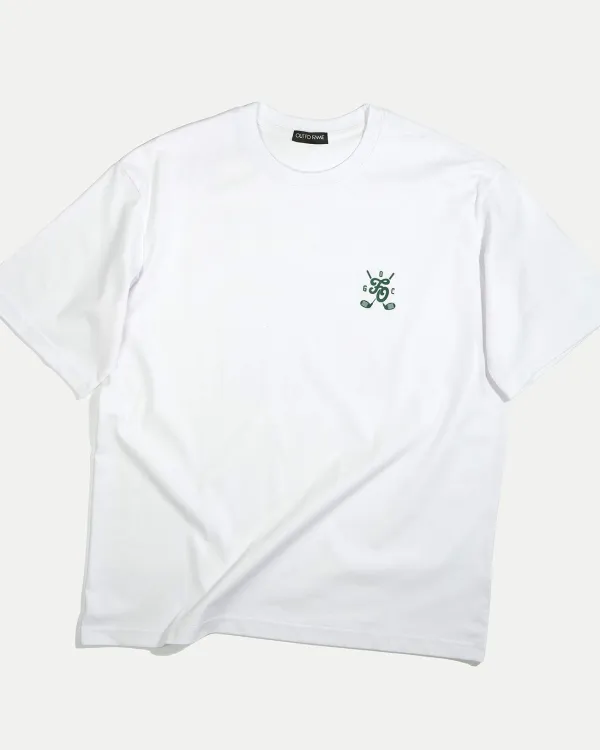 Oversize футболка Links Biarritz OUT FO FAME из хлопка с принтом спереди