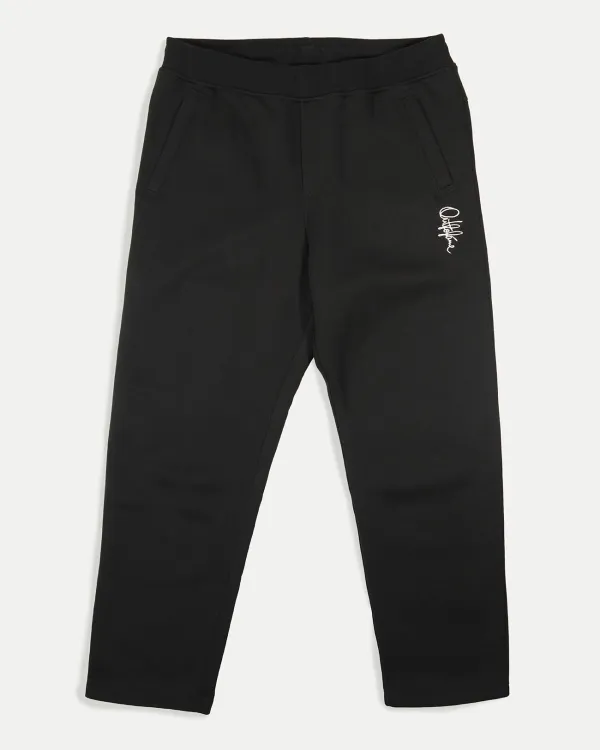 Черные брюки OUT FO FAME BASE BLACK из плотного трикотажа, свободная посадка, спортивные брюки унисекс