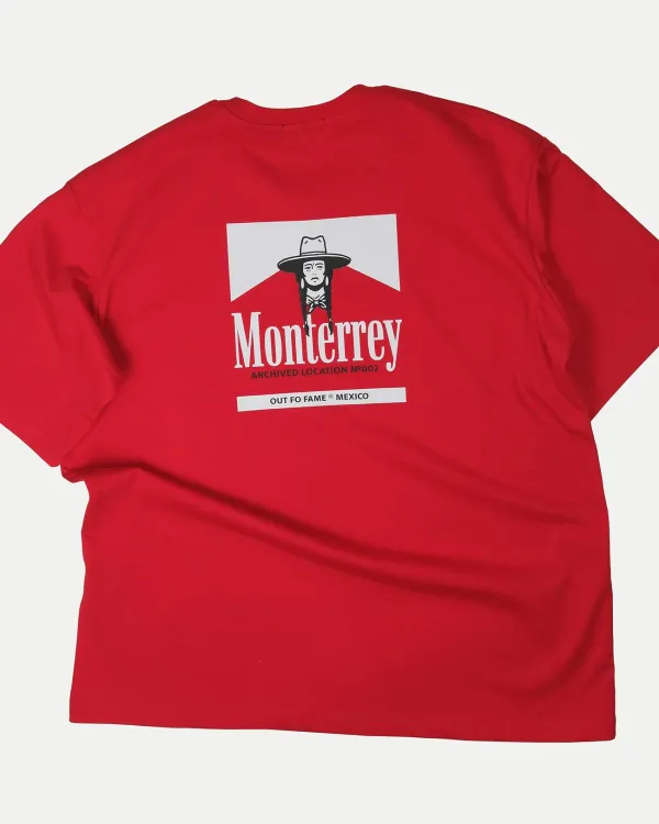 Футболка красная Monterrey в стиле Мальборо