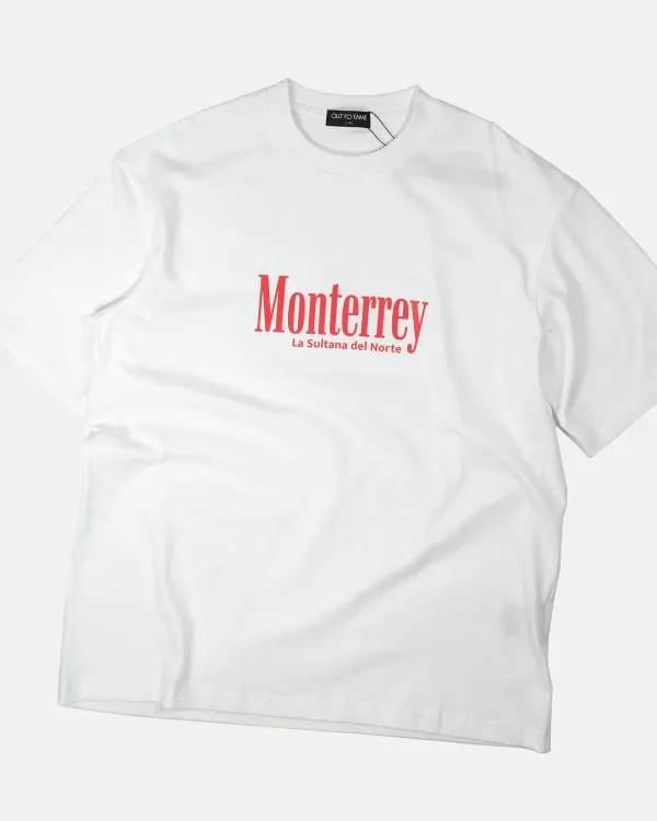 Белая плотная футболка OUT FO FAME Monterrey